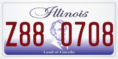 IL license plate Z880708