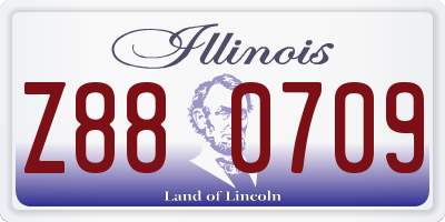 IL license plate Z880709