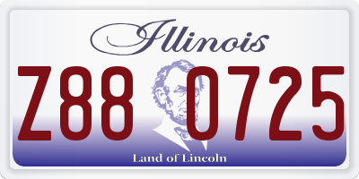 IL license plate Z880725