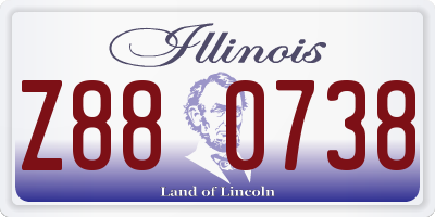 IL license plate Z880738