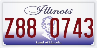 IL license plate Z880743
