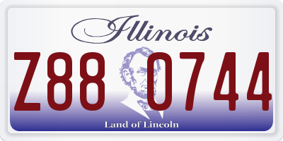 IL license plate Z880744
