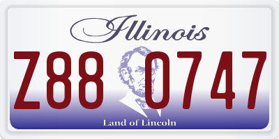 IL license plate Z880747