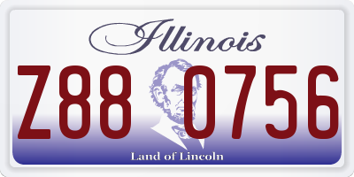 IL license plate Z880756