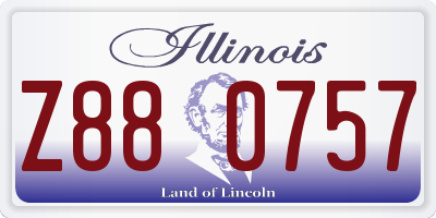 IL license plate Z880757