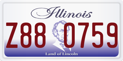 IL license plate Z880759