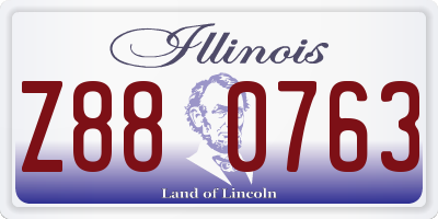 IL license plate Z880763