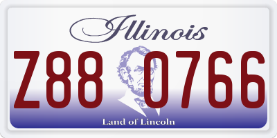 IL license plate Z880766