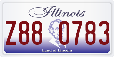 IL license plate Z880783