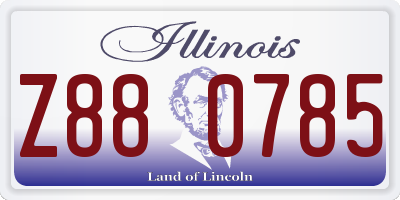 IL license plate Z880785