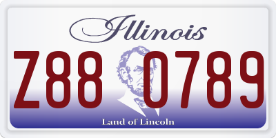 IL license plate Z880789