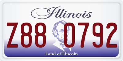 IL license plate Z880792