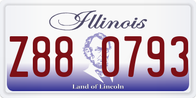 IL license plate Z880793