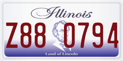 IL license plate Z880794