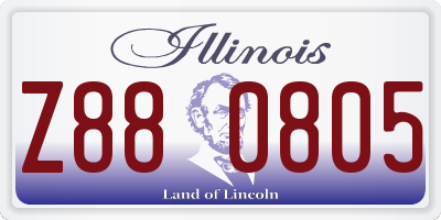 IL license plate Z880805