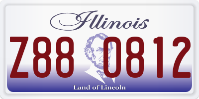IL license plate Z880812