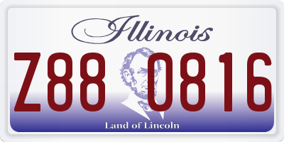 IL license plate Z880816