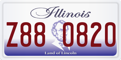 IL license plate Z880820