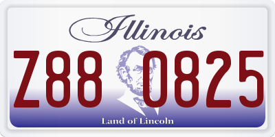 IL license plate Z880825