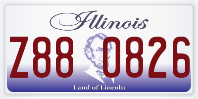 IL license plate Z880826