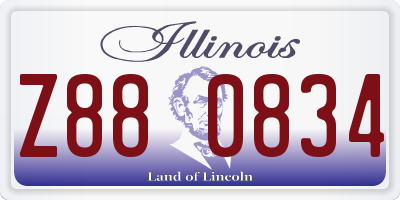 IL license plate Z880834