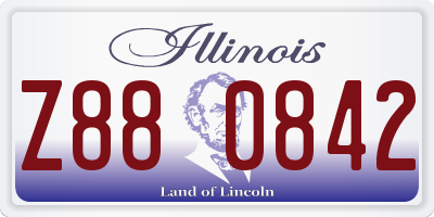 IL license plate Z880842