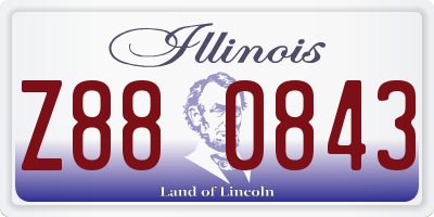 IL license plate Z880843