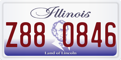 IL license plate Z880846