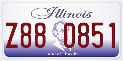 IL license plate Z880851