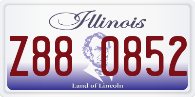 IL license plate Z880852