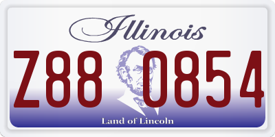 IL license plate Z880854