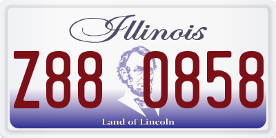 IL license plate Z880858