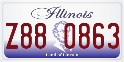 IL license plate Z880863