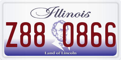 IL license plate Z880866