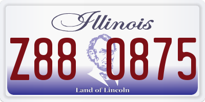 IL license plate Z880875