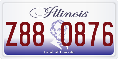 IL license plate Z880876