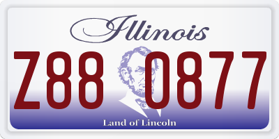 IL license plate Z880877