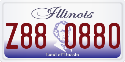 IL license plate Z880880