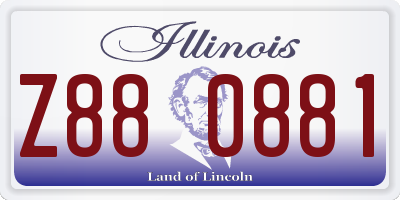 IL license plate Z880881