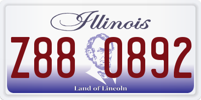 IL license plate Z880892