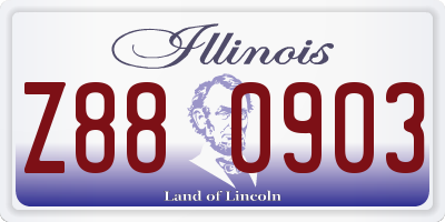 IL license plate Z880903