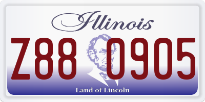 IL license plate Z880905