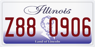IL license plate Z880906