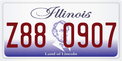 IL license plate Z880907