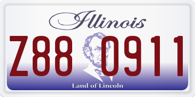 IL license plate Z880911