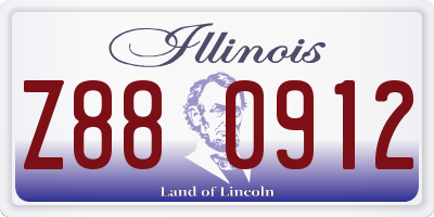 IL license plate Z880912