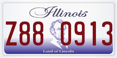 IL license plate Z880913