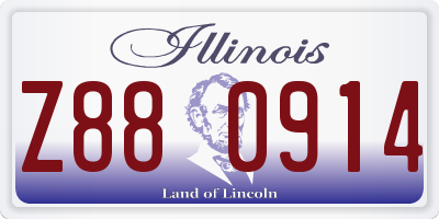 IL license plate Z880914