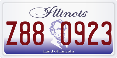 IL license plate Z880923