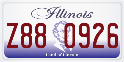 IL license plate Z880926